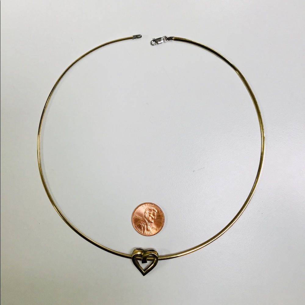 10k white and yellow gold heart pendant